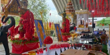 สุดยอดเกจิดังภาคตะวันออกนั่งปรกอธิฐานจิต-บวงสรวง-“ท้าวเวสสุวรรณ”-วัดรังสีสุทธาวาส