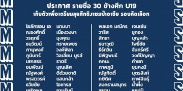 เปิดโผรายชื่อ-30-นักเตะทีมชาติไทย-ยู19-เข้าแคมป์เตรียมชิงแชมป์เอเชีย-รอบคัดเลือก