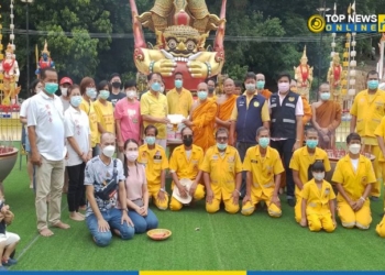 วัดเขาช่องลมมอบเงินและอุปกรณ์ปฐมพยาบาลให้กับหน่วยบรรเทาสาธารณภัยและอุบัติภัยพุทธสมาคมเพียวเยี้ยงไท้-ศรีราชา-–-topnews