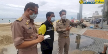 นายกเมืองพัทยา-ลงพื้นที่-แก้ไขปัญหาน้ำกัดเซาะชายหาดพัทยาหลังฝนถล่มหนักคืนที่ผ่านมา-–-topnews