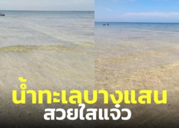 ไวรัล!-ภาพชายหาดบางแสน-จ.ชลบุรี-น้ำทะเลสวยมาก-ใสแจ๋วแล้ว