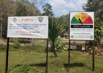 pm-2.5-เมืองกาญจน์-สูงเกินมาตรฐาน-ขณะที่ทะเลสาบน้ำจืดท้ายเขื่อนเขาแหลม-ปกคลุมไปด้วยหมอกควันจากไฟป่า